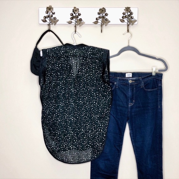 Rebecca Taylor Spotted Dotted Sheer Blouse Top - Picture 4 of 6